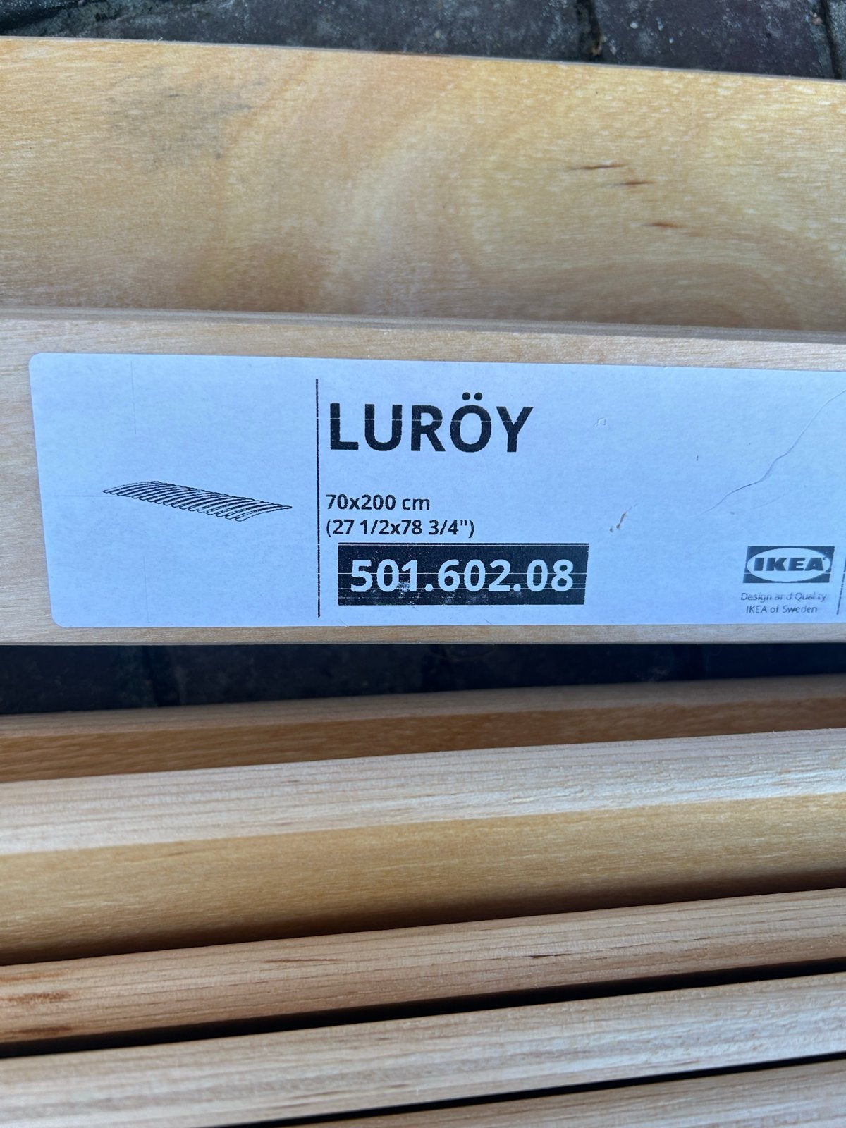 2 stuks IKEA LURÖY lattenbodem 70x200 cm, Ophalen, Nieuw, Bedbodem, 200 cm