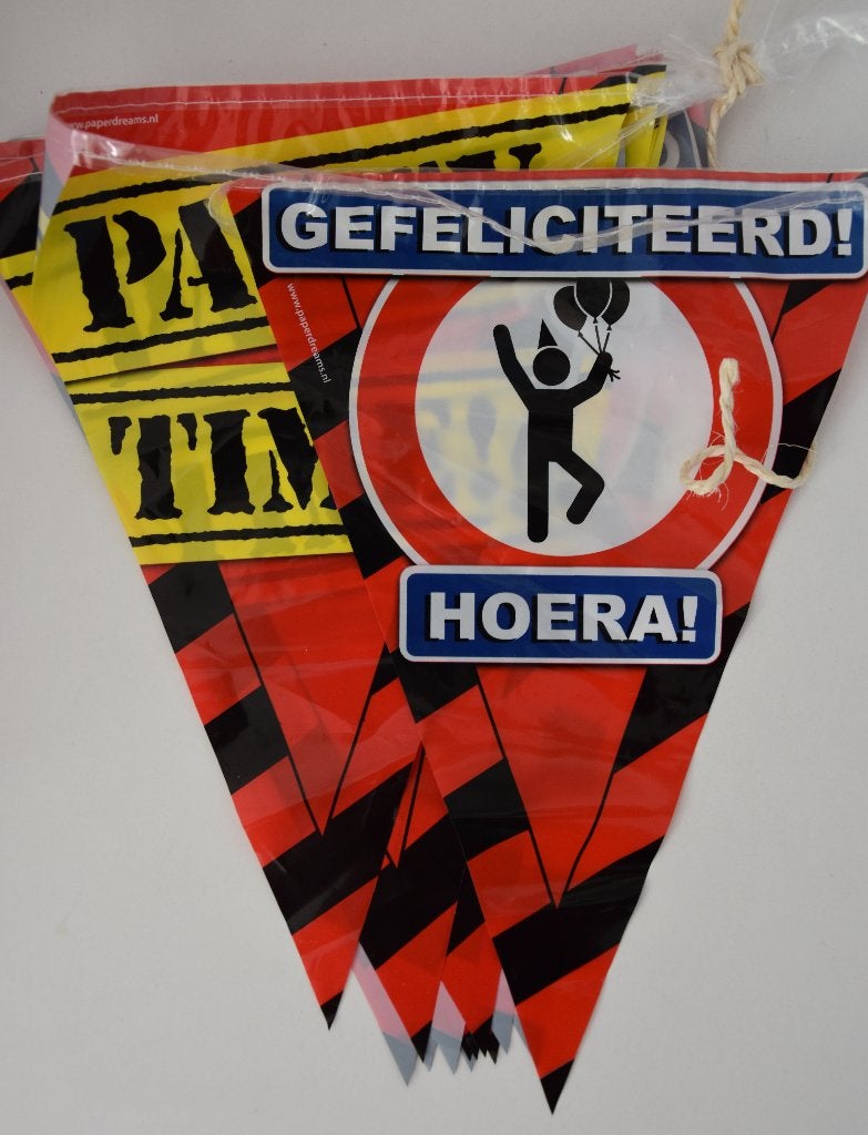 slingers geslaagd hoera! examen school feest party diploma, Ophalen of Verzenden, Zo goed als nieuw, Versiering, Verjaardag