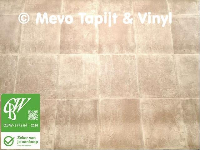 Tarket vinyl, Tegel, lengte 3.15 x 4 mtr, beige, Nieuw, Ophalen of Verzenden, Zie ad, Werken op afspraak, zie ad