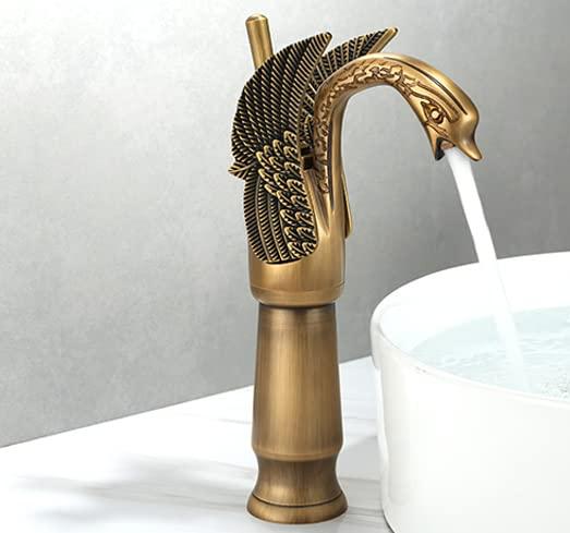 Draak Zwaan Mengkraan Waskom wastafelkraan BRONS Klassiek, Ophalen of Verzenden, Nieuw, Chroom, Kraan