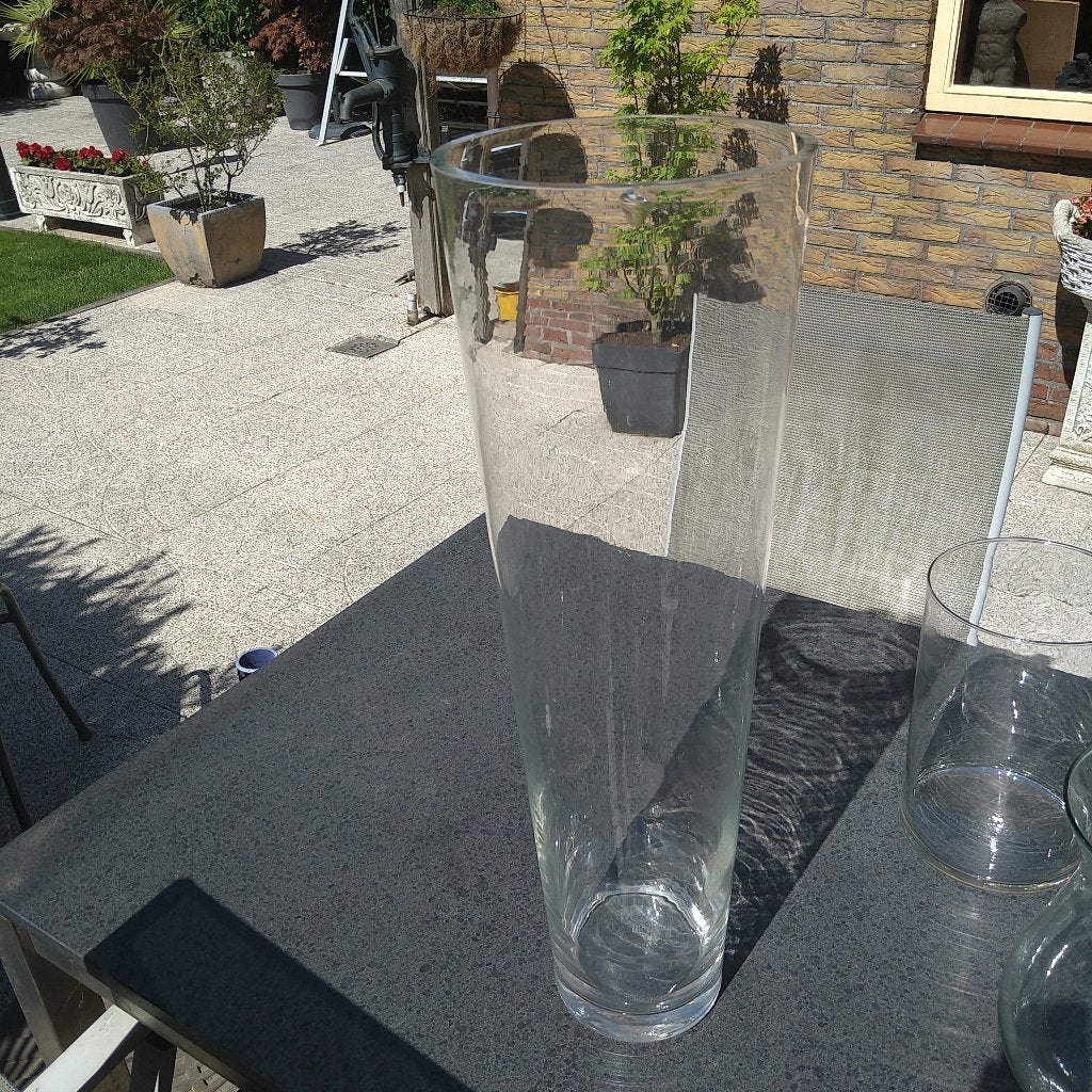 Glazen vazen 40 stuks zeer gevarieerd, Huis en Inrichting, Woonaccessoires | Vazen, Ophalen, Transparant, 70 cm, Glas