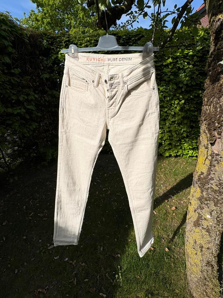 Jeans - beige - maat 30/34 - Kuyichi, Ophalen of Verzenden, Zo goed als nieuw, Overige kleuren, W32 (confectie 46) of kleiner