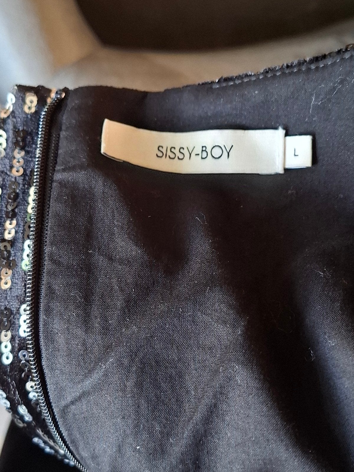 Sissy-Boy Glitter Jurk Maat m/l, Zwart, Maat 42/44 (L), Sissy-Boy, Ophalen of Verzenden