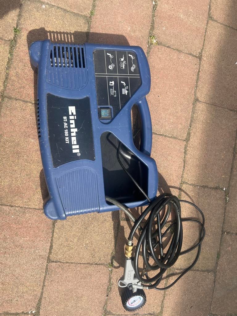 Einhell BT-AC 180 Kit Compressor - Werkend, Gebruikt, 6 tot 10 bar, Ophalen of Verzenden, Minder dan 200 liter/min