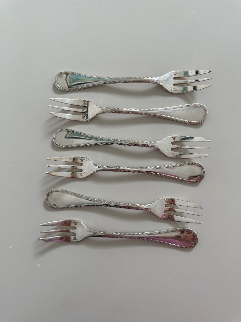 6 Christofle gebaksvorkjes, Ophalen of Verzenden