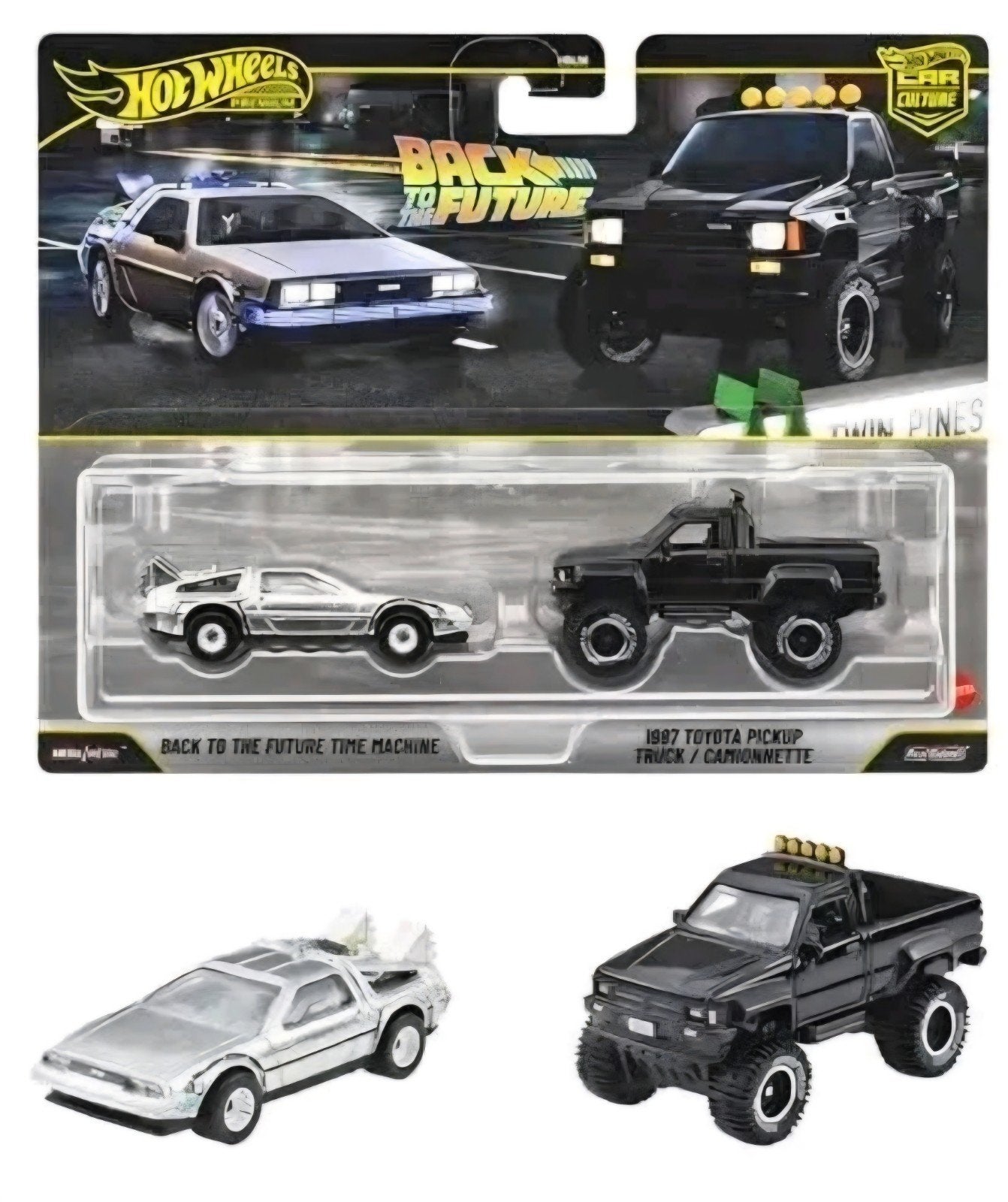 Hot Wheels – Back To The Future Time Machine & 1987 Toyota P, Mymodelcar@outlook.com, Ophalen of Verzenden, Auto, Hot wheels