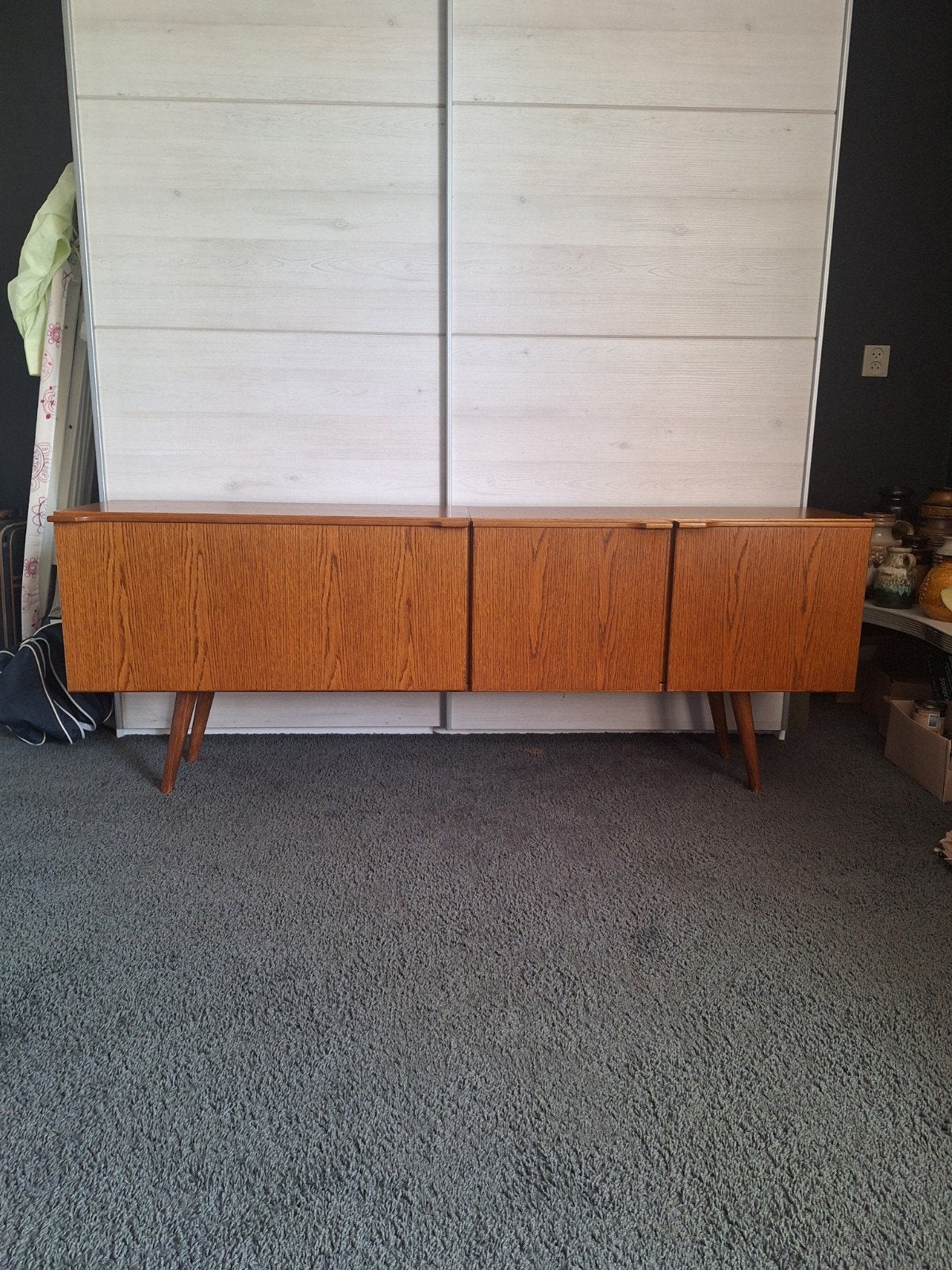 Mooi Vintage Deens dressoir, Ophalen, Zo goed als nieuw, 25 tot 50 cm, 150 tot 200 cm