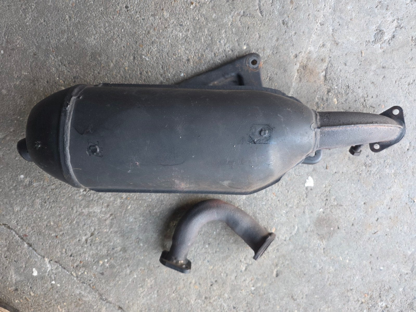 piaggio uitlaat 125cc 180cc netten staat, Motoren, Ophalen of Verzenden