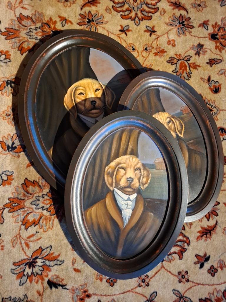 3 nieuwe leuke grappige honden dienbladen te koop, Ophalen