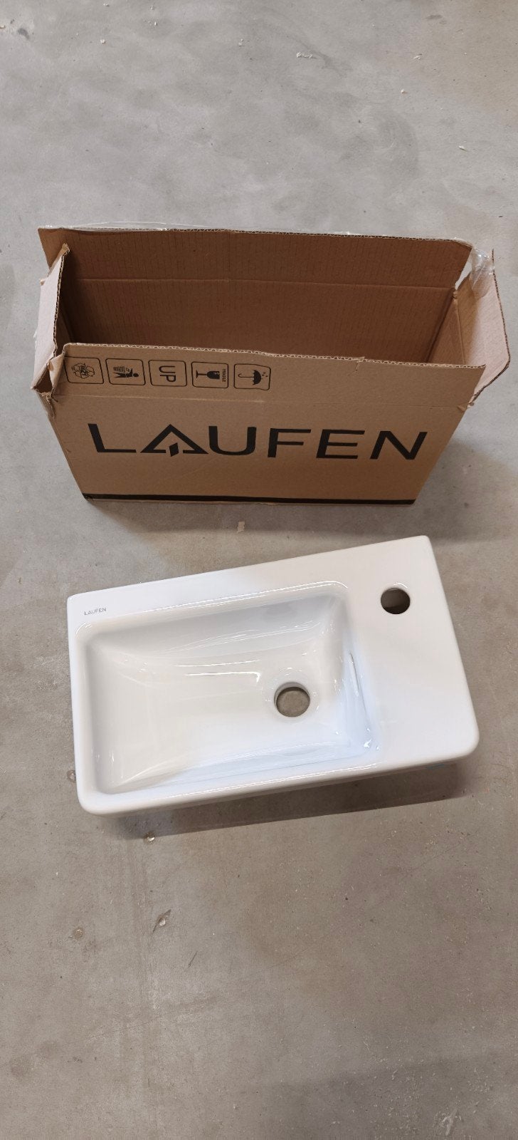 2x Laufen Pro S Kleine Wastafel RECHTS Nieuw in Doos, Ophalen, Nieuw, Wastafel