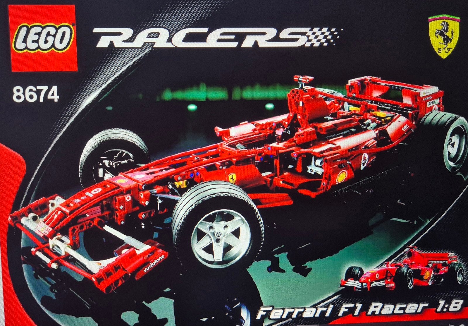 LEGO Racers Ferrari F1 Racer 8674 - 1246 onderdelen, Ophalen of Verzenden