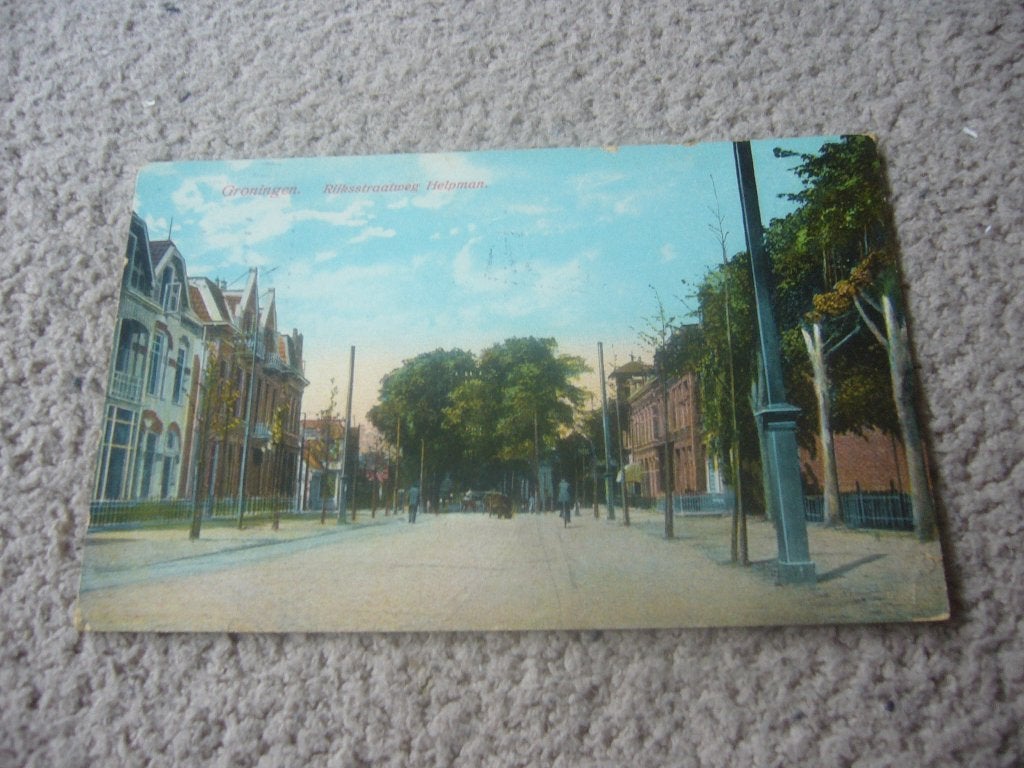 GRONINGEN  =  RIJKSSTRAATWEG  HELPMAN   1916, Ophalen of Verzenden, Voor 1920, Gelopen, Groningen