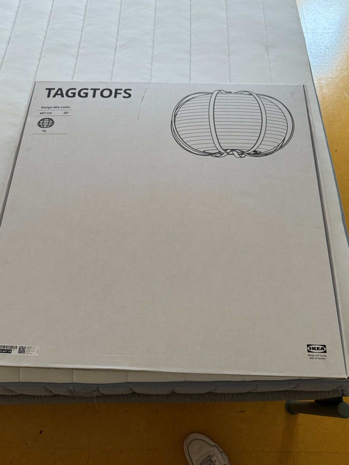 IKEA TAGGTOFS lampenkap, Ø67 cm, nieuw in doos, Huis en Inrichting, Ophalen, Overige materialen, Nieuw, 50 tot 100 cm