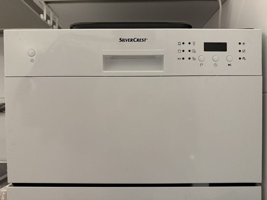 SilverCrest compacte tafelmodel vaatwasser wit, Ophalen, Gebruikt, Vrijstaand, Minder dan 85 cm