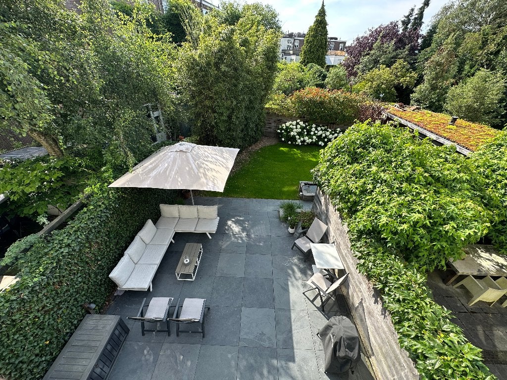 Parasol 300x300cm, Tuin en Terras, Ophalen, Gebruikt, 2 tot 3 meter, Stokparasol