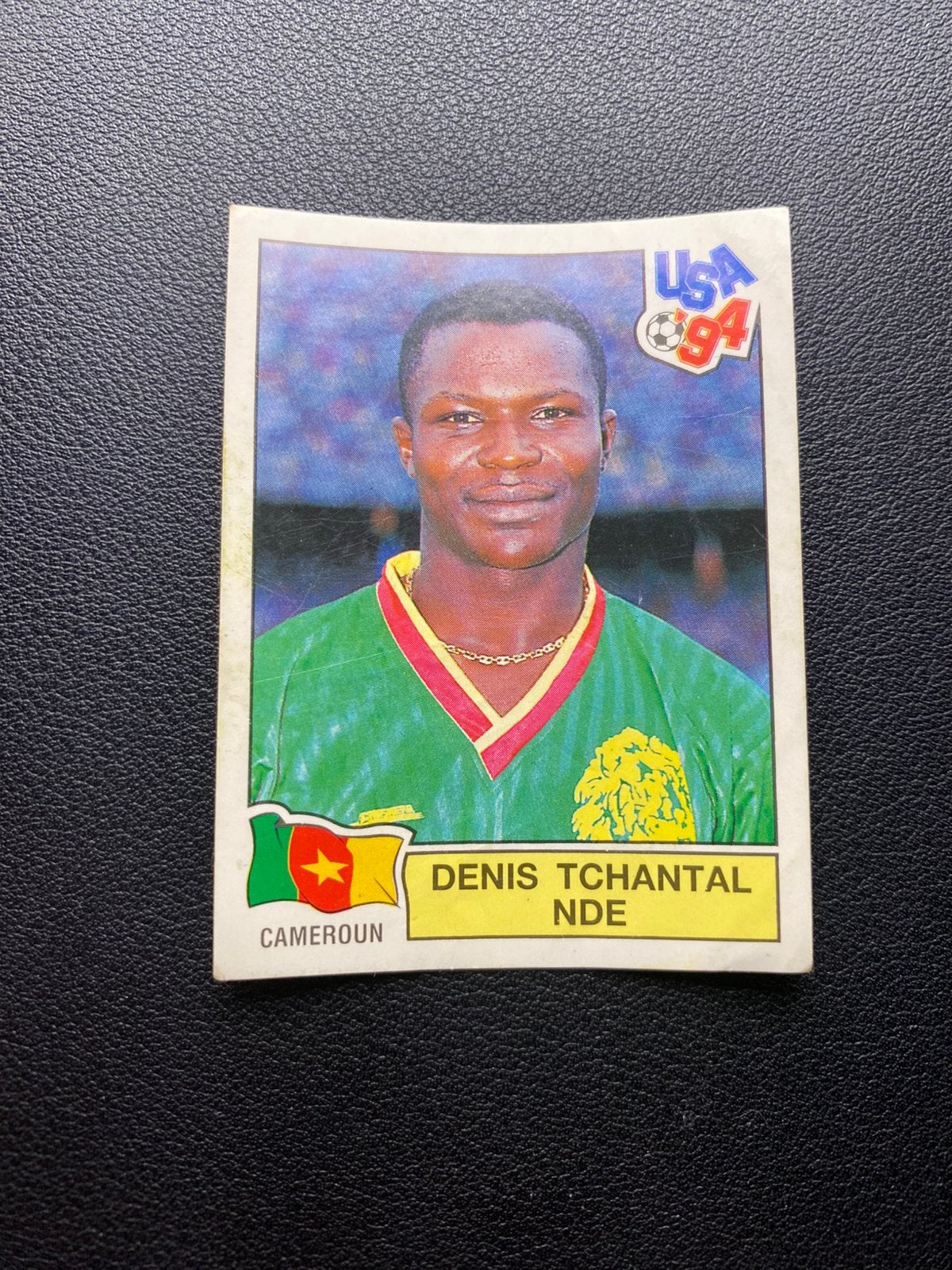 Denis Tchantal Nde - Kameroen - Panini WK 1994, Ophalen of Verzenden, Zo goed als nieuw, Buitenlandse clubs, Poster, Plaatje of Sticker