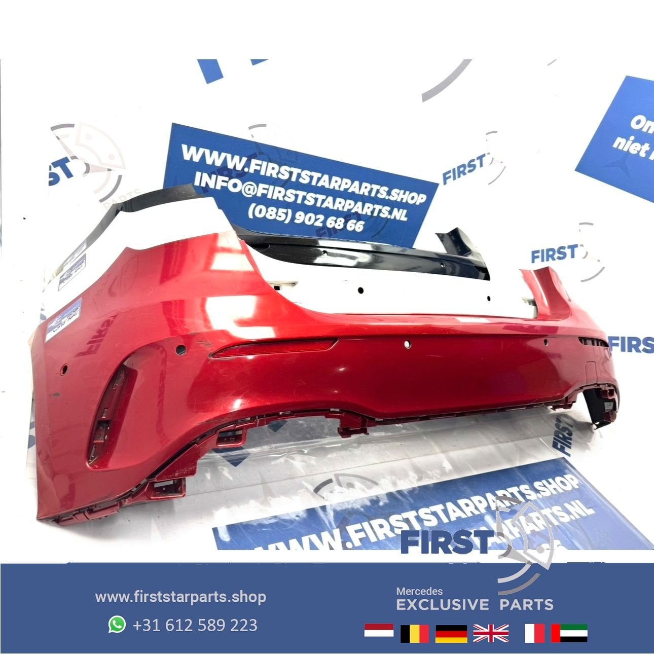W177 ACHTERBUMPER A KLASSE AMG A1778851301 BUMPER ZWART/WIT/, Auto-onderdelen, Carrosserie en Plaatwerk, Gebruikt, -, Ophalen of Verzenden