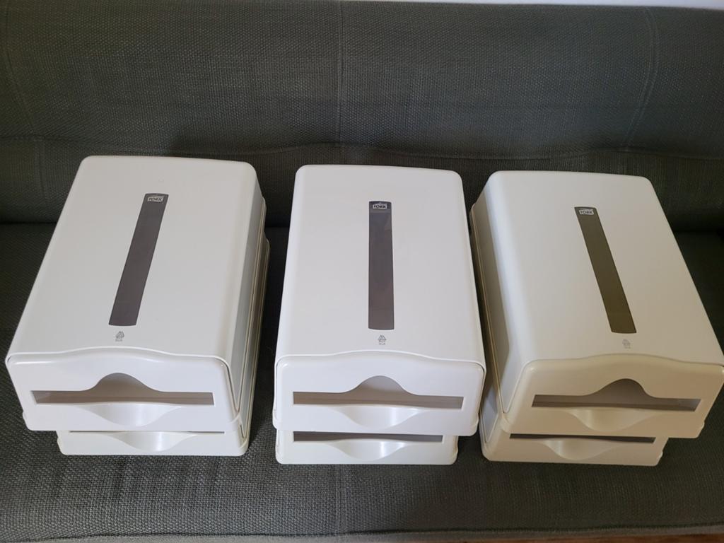 6x Tork Vouwhandoekjes Dispenser - Zeer Goede St, Ophalen of Verzenden, Gebruikt