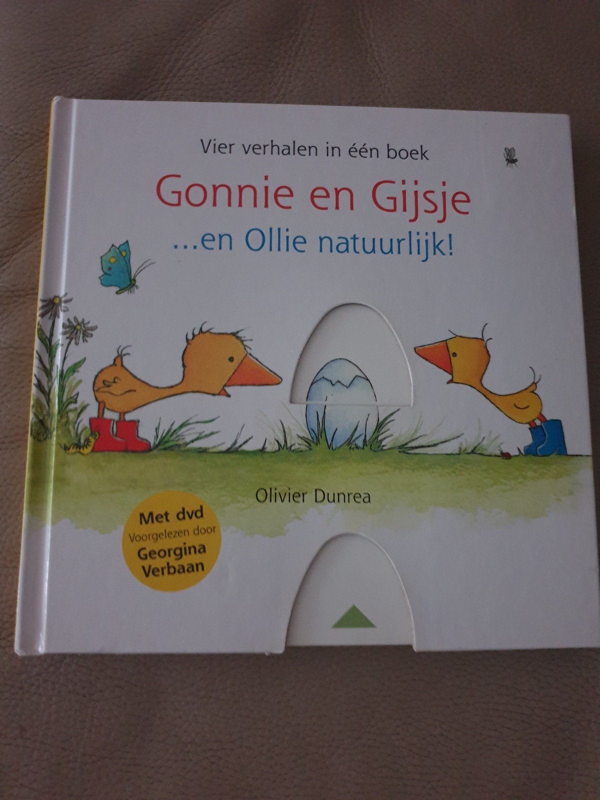Gonnie en Gijsje ...en Ollie boek met DVD, Olivier Dunrea, Ophalen of Verzenden, Zo goed als nieuw, 2 tot 3 jaar