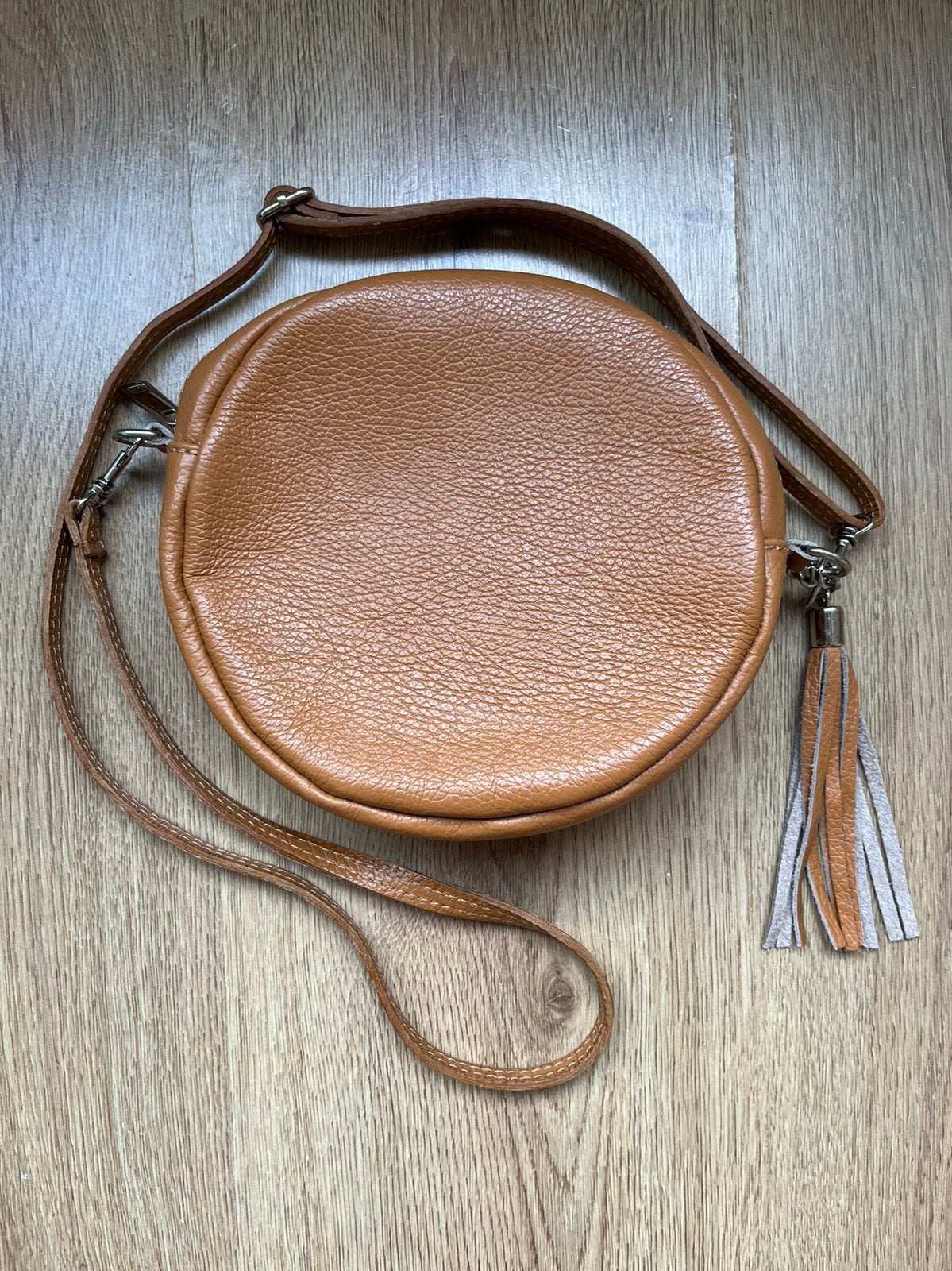 Crossbody tas leer Borse in Pelle, Overige merken, Beige, Ophalen of Verzenden, Zo goed als nieuw