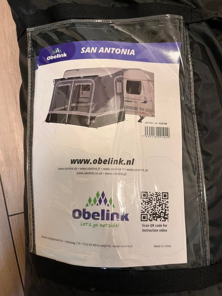 San Antonia Obelink deelvoortent, Caravans en Kamperen, Ophalen, Zo goed als nieuw