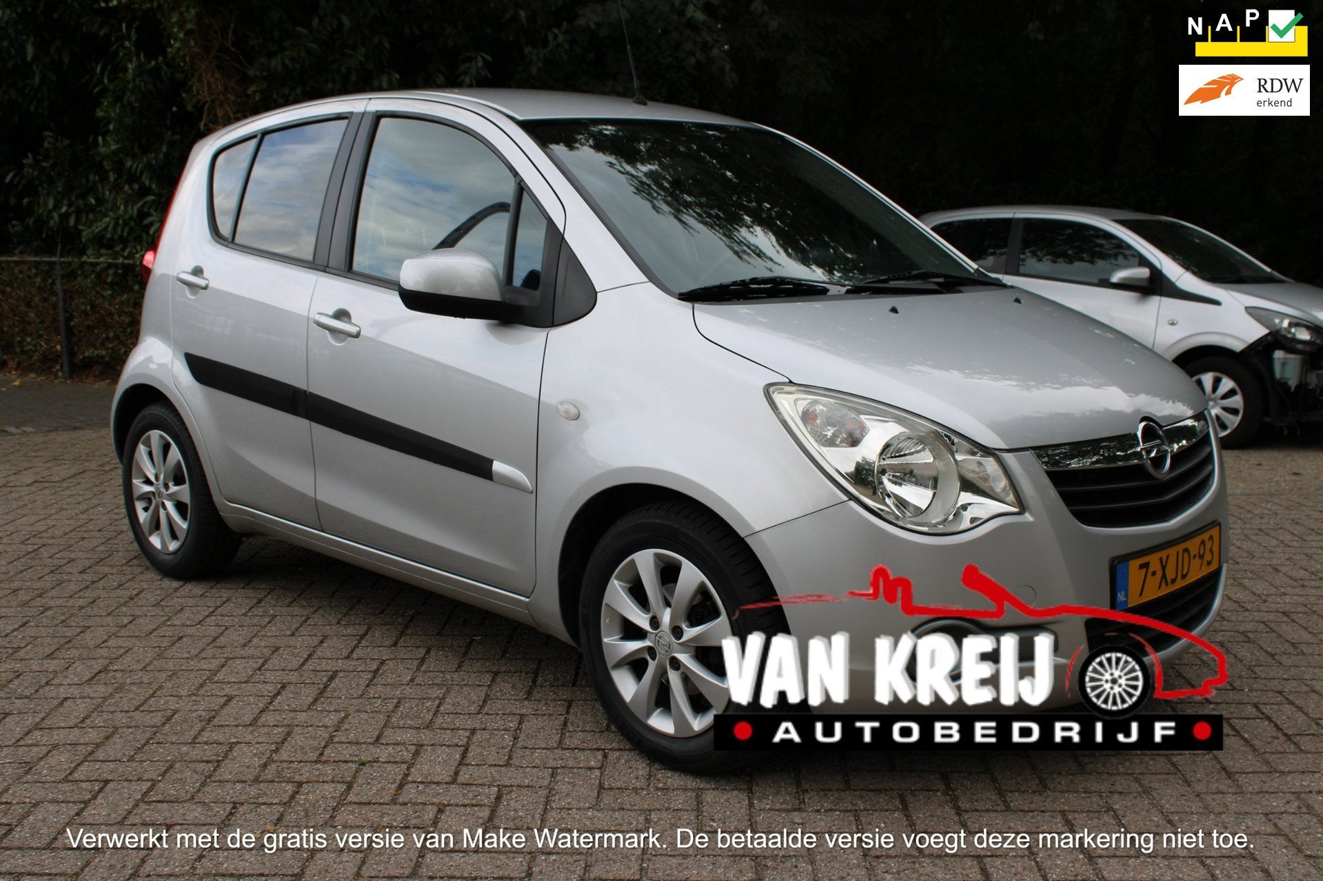Opel Agila 1.2 Edition Automaat, Airco, Trekahaak, Nap., Stof, 4 cilinders, Met garantie (alle), Origineel Nederlands