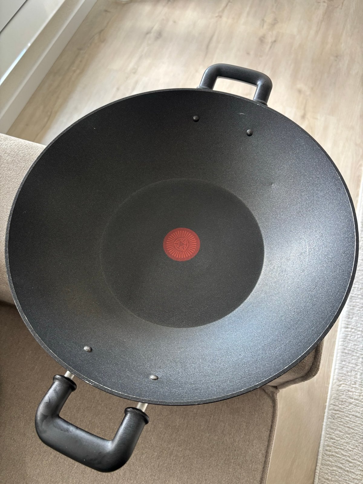 Tefal Wokpan - Zo goed als nieuw, Ophalen of Verzenden, Zo goed als nieuw, Aluminium, Wok