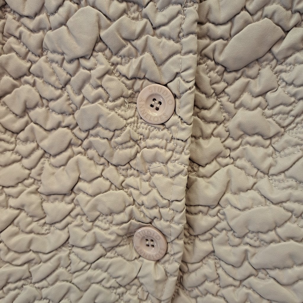 Studio Anneloes blazer in zand structuur patroon M art 49653, Maat 38/40 (M), Studio Anneloes, ., Beige