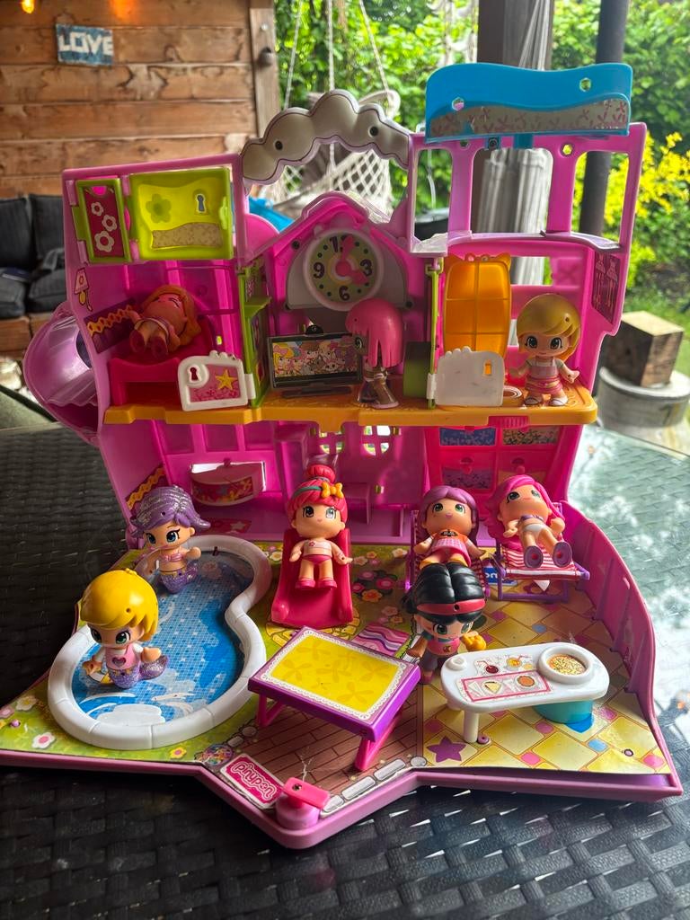 Pinypon Speelhuis met Poppetjes en Accessoires, Ophalen of Verzenden, Gebruikt, Meisje