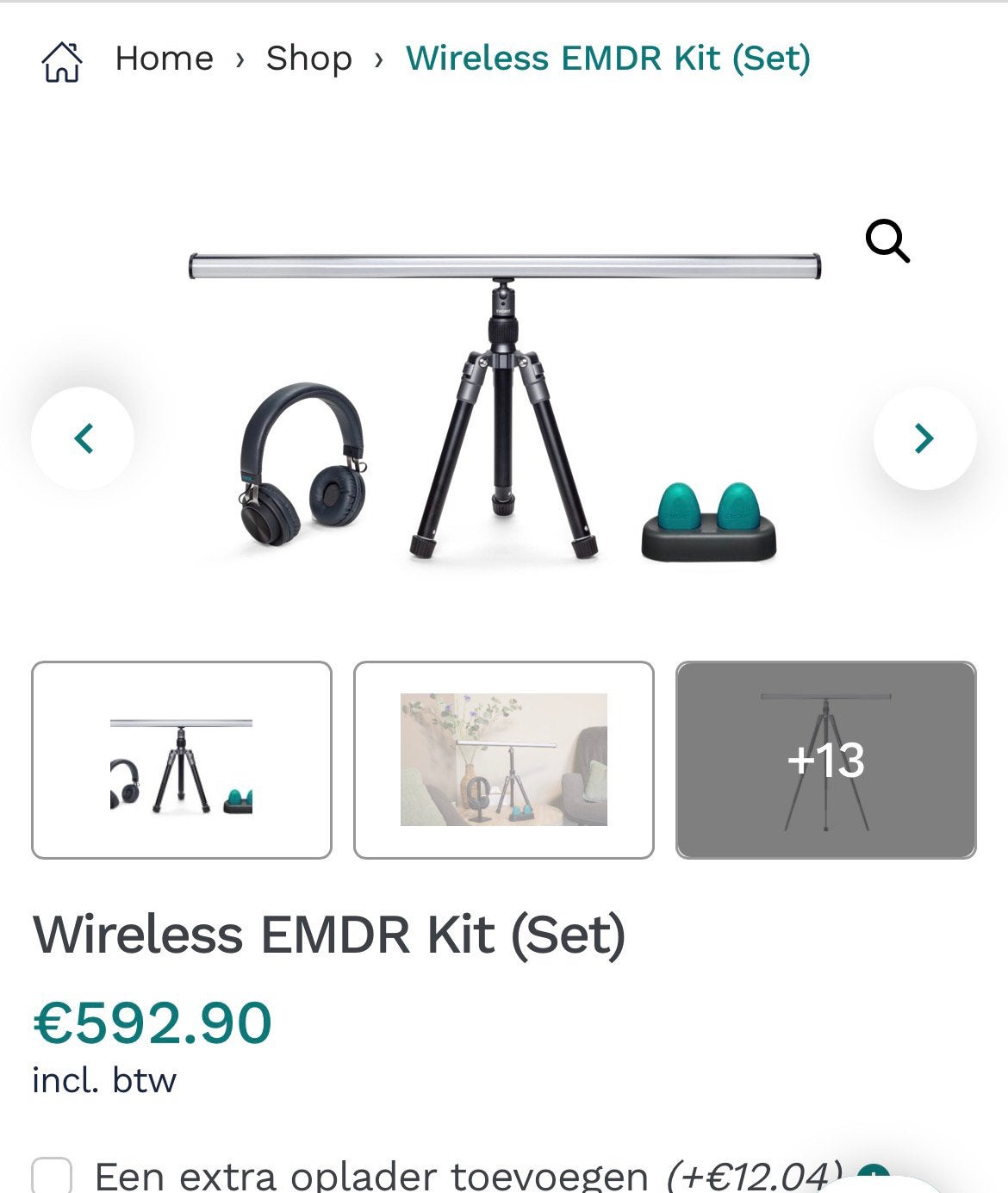 EMDR wireless inclusief koptelefoon en trill pulsers, Ophalen of Verzenden, Zo goed als nieuw, Driepoot