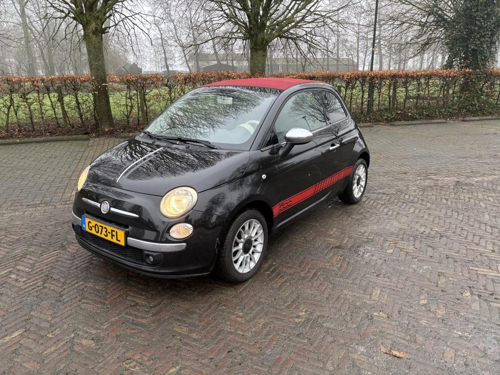 Fiat 500 Cabrio 1.2 Lounge 2012 (bj 2012), Auto's, Euro 5, Gebruikt, 4 cilinders, Cabriolet