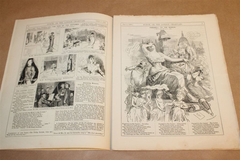 Punch 1886 — Victoriaans Satire Tijdschrift — Illustraties [, Ophalen of Verzenden