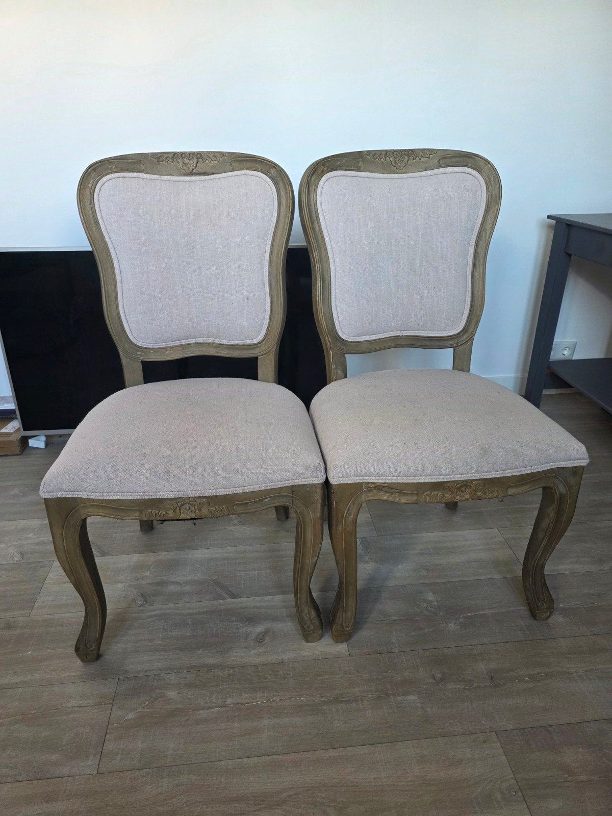 2 Brocante stoelen, Ophalen, Gebruikt, Twee, Bruin