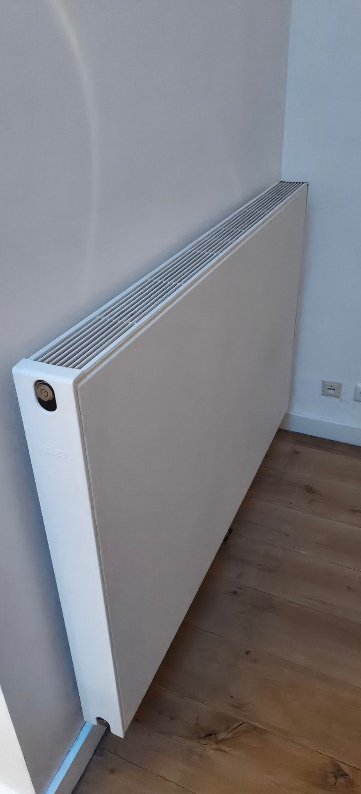 Witte radiator met ombouw, Ophalen, 30 tot 80 cm, Gebruikt, Radiator