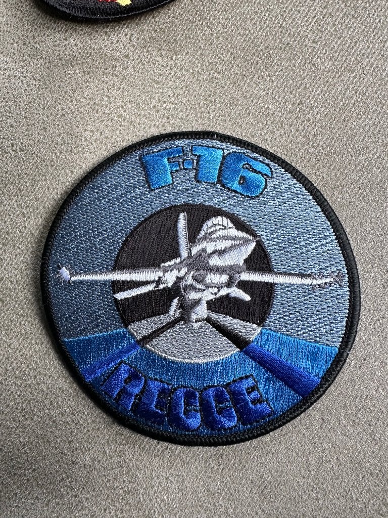 F-16 Recce patch, Ophalen of Verzenden, Gebruikt, Patch, Badge of Embleem