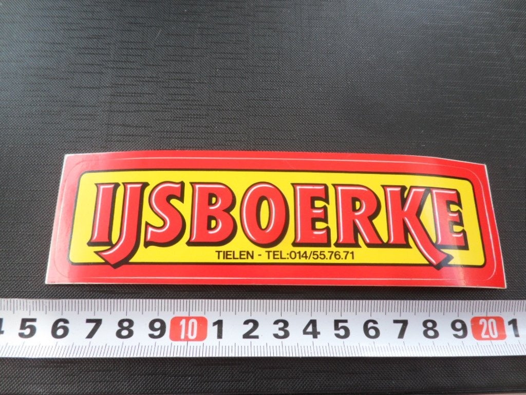 sticker IJSBOERKE Tielen België  *, Ophalen of Verzenden, Zo goed als nieuw
