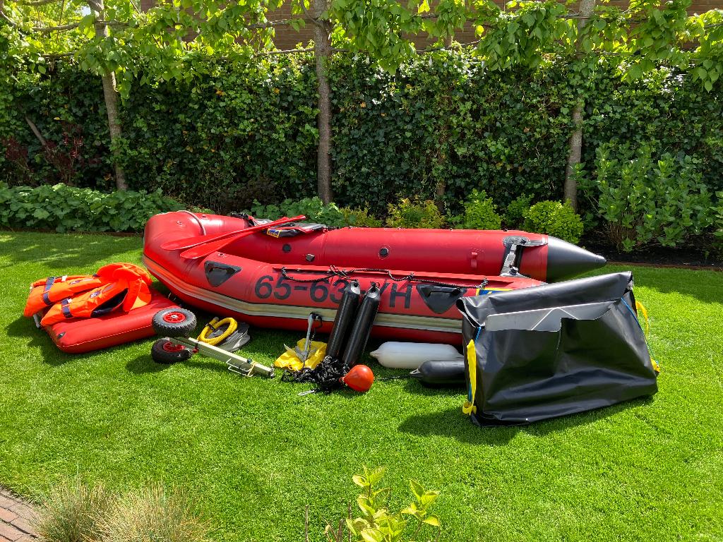 Zodiac rubberboot met toebehoren, Ophalen, Aluminium, Gebruikt, Anker