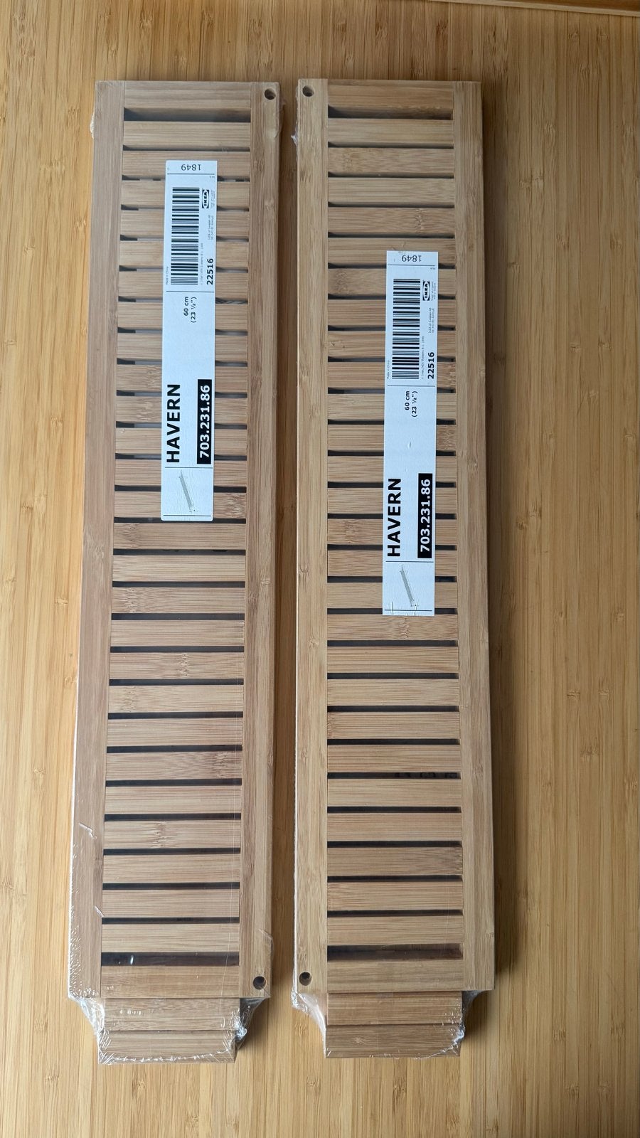 Nieuwe IKEA HAVERN bamboe badkuiprek (2 stuks), Ophalen, Nieuw