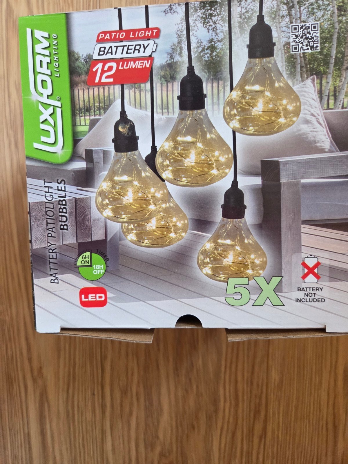 Luxform Patio Light Bubbles LED Lichtslinger 5x, Kunststof, Minder dan 50 watt, Overige typen, Ophalen of Verzenden