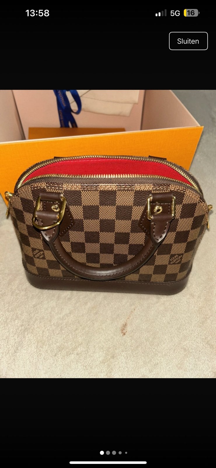 Louis vuitton alma bb, Ophalen of Verzenden, Nieuw, Bruin, Handtas