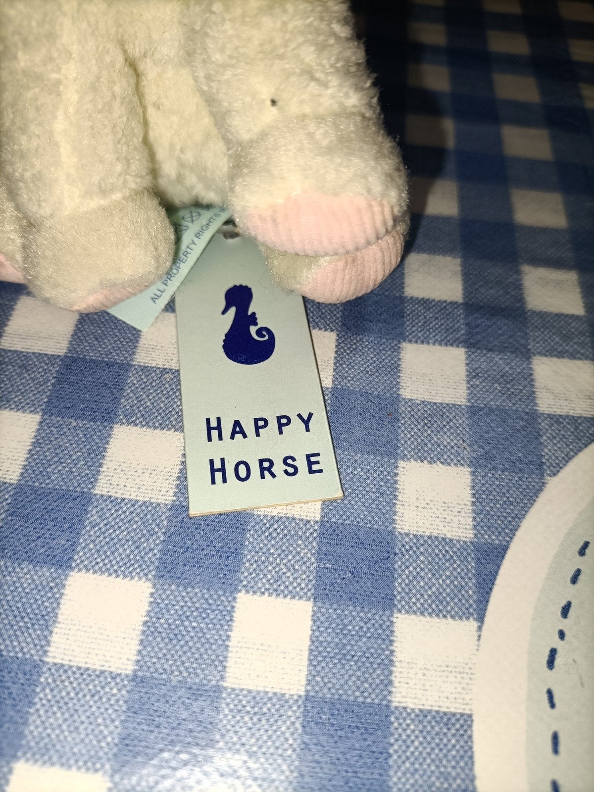 Happy Horse koe knuffeltje met kaartje 10 cm, Ophalen of Verzenden, Zo goed als nieuw, Koe