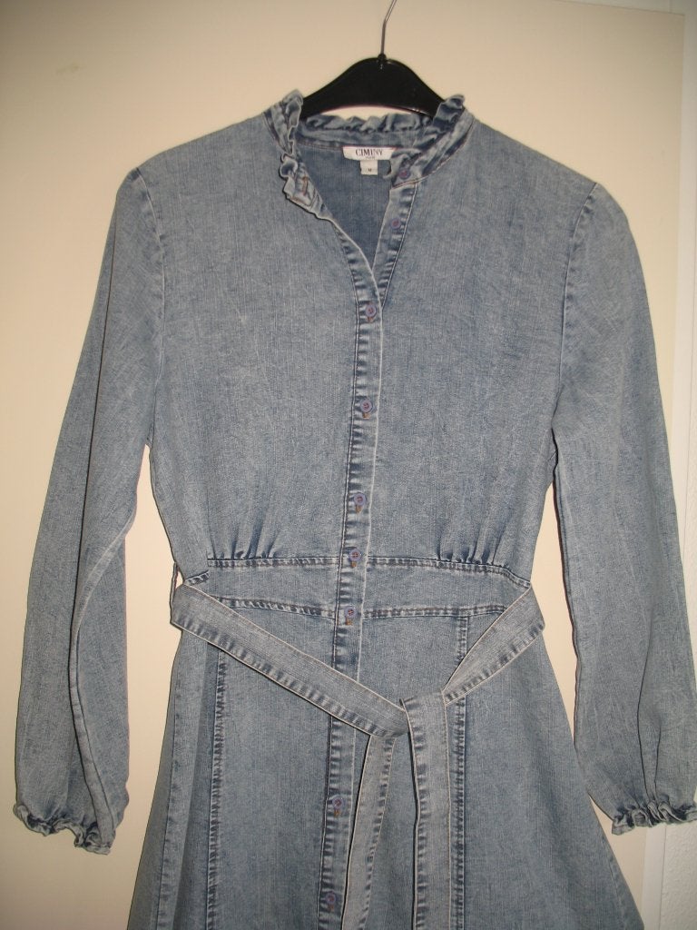Vrij Lange Spijker Jurk +Ceintuur Maat M  Ciminy Paris, Kleding | Dames, Jurken, Maat 38/40 (M), Blauw, Nieuw, Ophalen of Verzenden