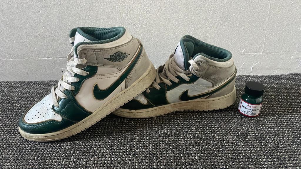 Jordan1 groen maat 36,5, Ophalen, Overige kleuren, Sneakers of Gympen, Gedragen