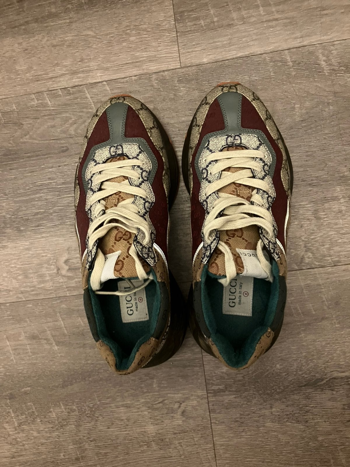 Gucci Rhyton GG Sneakers, Ophalen of Verzenden, Zo goed als nieuw, Overige kleuren, Sneakers of Gympen