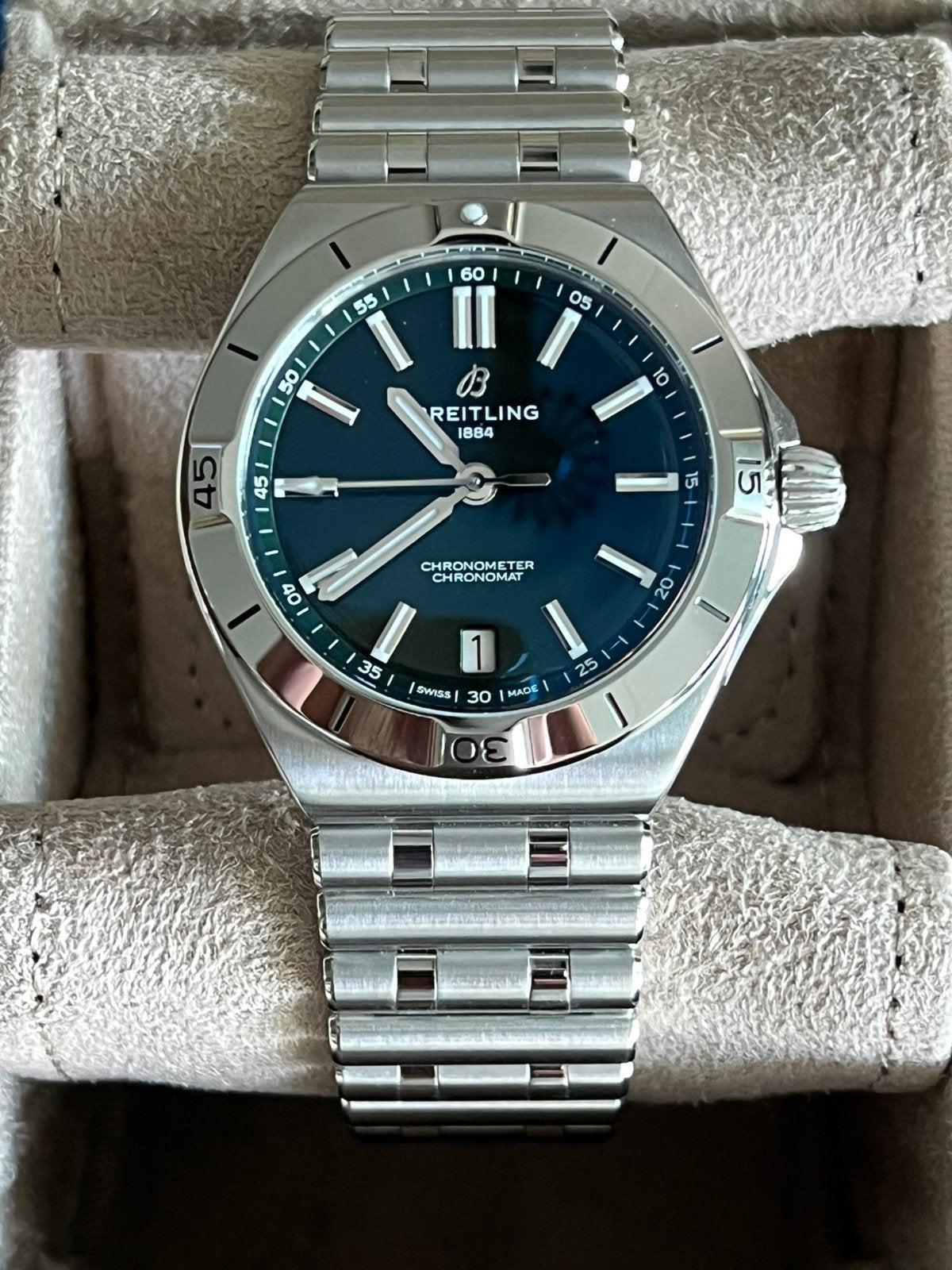 Breitling Chronomat Nieuw Model 40mm Green Dial NL 2026, Ophalen, Staal, Polshorloge, Nieuw