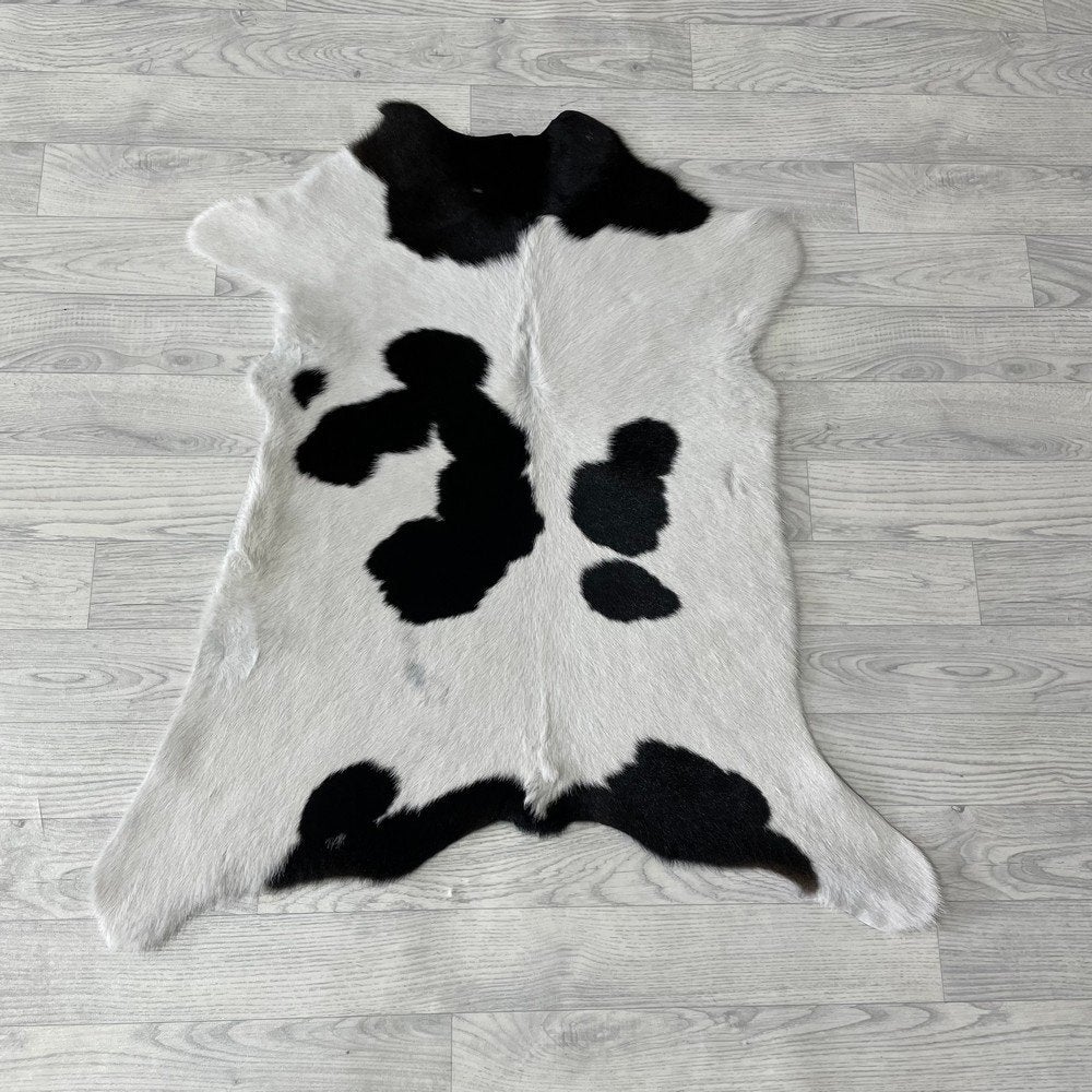 Kalfshuid bruin wit 95x90cm #161 | Lederstore, Huis en Inrichting, Nieuw, Overige vormen, Bruin, 50 tot 100 cm