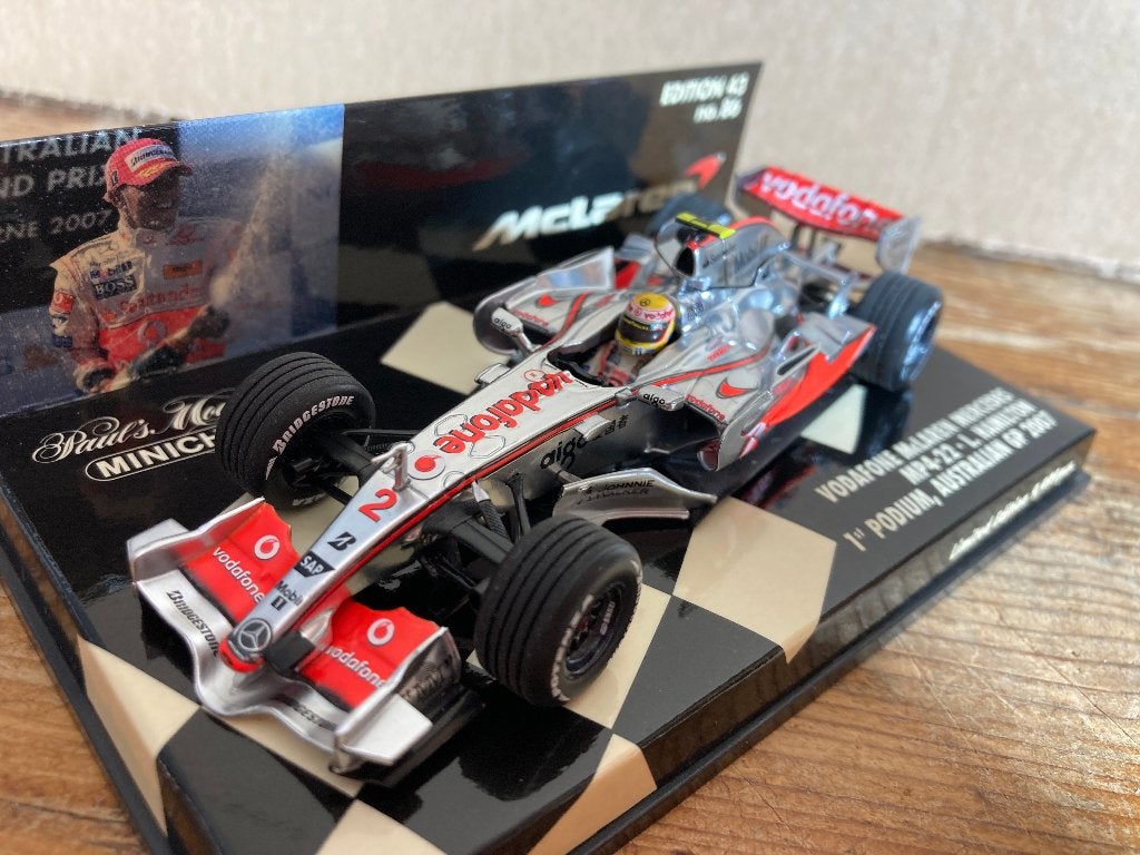 ✅ Lewis Hamilton 1:43 2007 1st Podium Australian GP Mclaren, Ophalen of Verzenden, Zo goed als nieuw, Formule 1