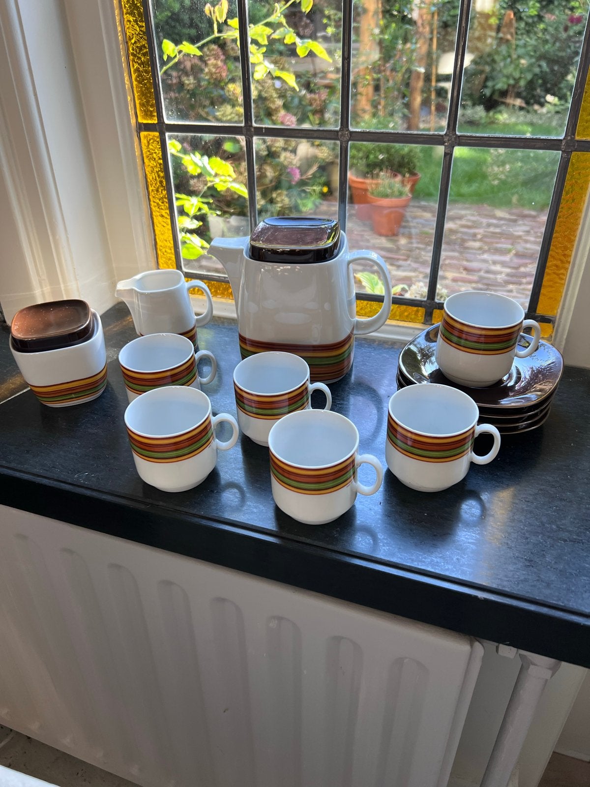 Vintage Van Nelle Schirnding Bavaria Koffieservies, Gebruikt, Overige merken, Vintage, Ophalen of Verzenden