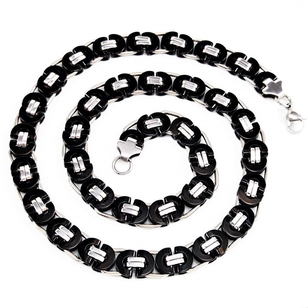 11mm Stalen Koningsketting Platte Schakel ketting RVS Heren, Overige materialen, Birgitta-Gracht 33, 6465 EL Kerkrade, Nederland