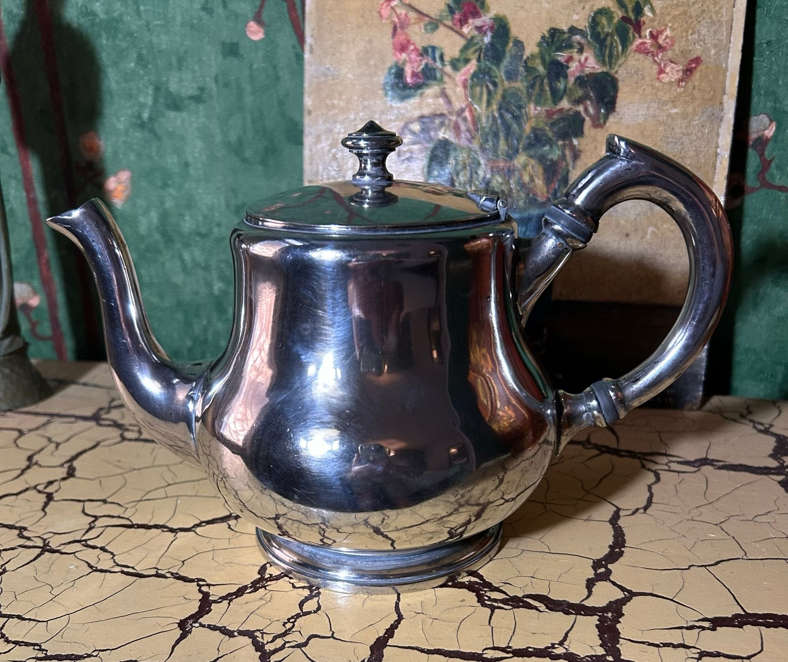 Jugendstil Hotelzilver Theekan B. Bohrmann Frankfurt, Antiek en Kunst, Ophalen, Zilver